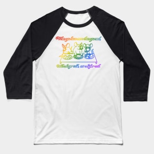 Build A Longer Table, Not A Higher Wall (Rainbow Version) Baseball T-Shirt